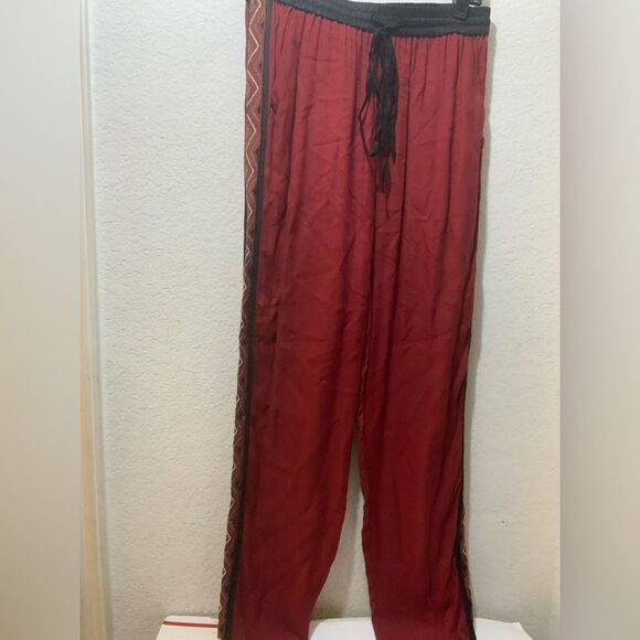 Anthropologie Conditions Apply Handmade  Wide Leg Pants size S drawstring - Picture 1 of 5